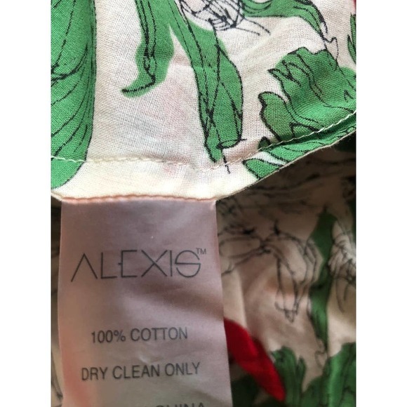 Alexis Idella Dress White Floral Print Short Sleeve Size Medium - Picture 15 of 16